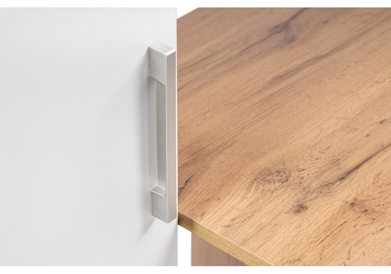 Компьютерный стол, Лайт 03.243 дуб золотой (craft) / белый премиум