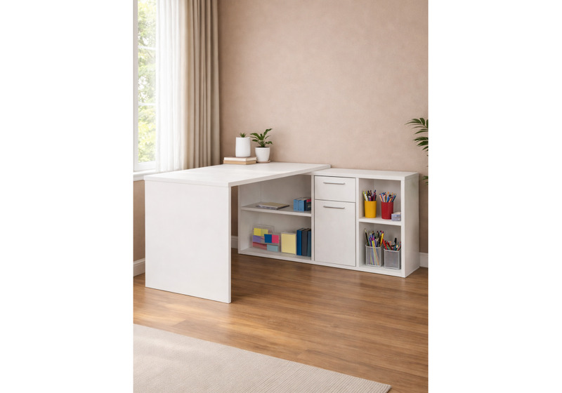 Компьютерный стол, Лайт 03.245F белый гладкий 101