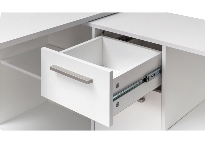 Компьютерный стол, Лайт 03.245F белый гладкий 101