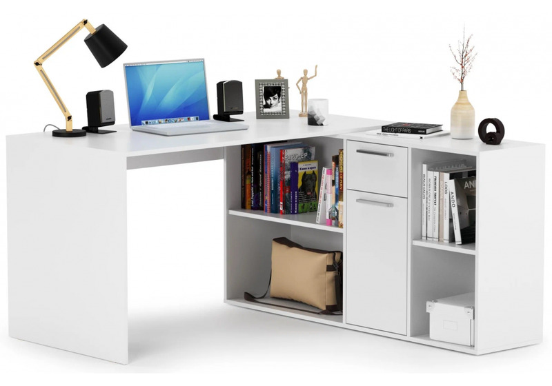 Компьютерный стол, Лайт 03.245F белый гладкий 101