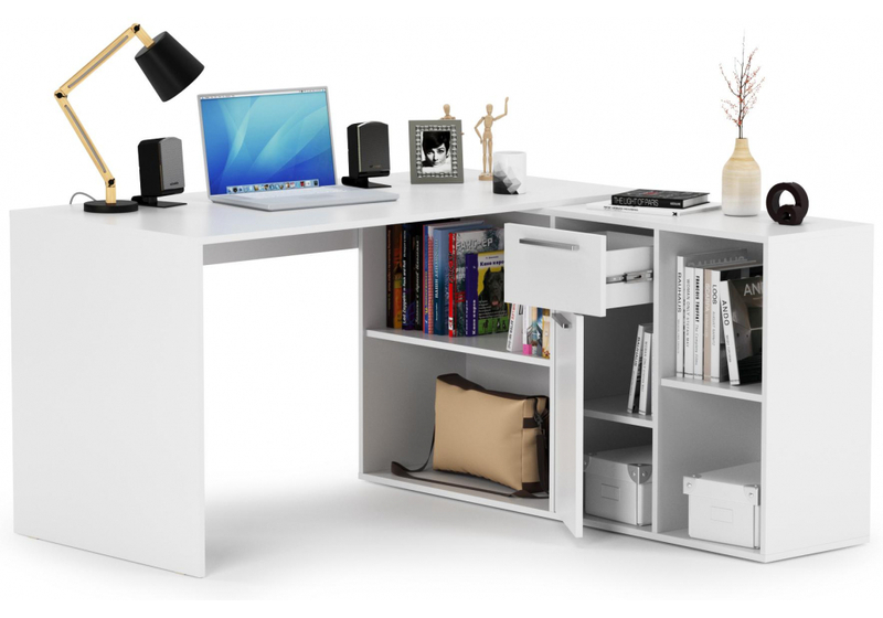 Компьютерный стол, Лайт 03.245F белый гладкий 101