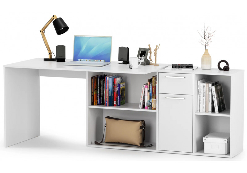 Компьютерный стол, Лайт 03.245F белый гладкий 101