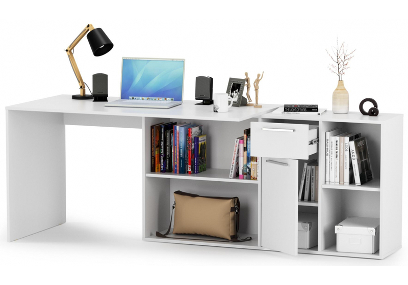 Компьютерный стол, Лайт 03.245F белый гладкий 101