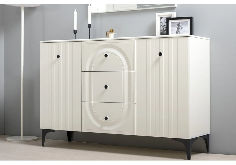 Комод, Вестра 13.309 белый pe шагрень / белая шагрень