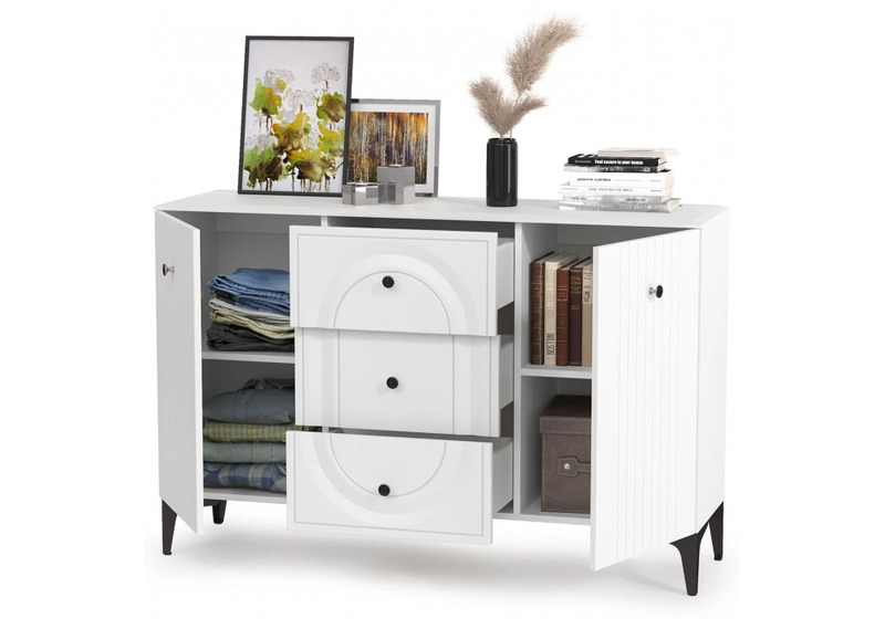 Комод, Вестра 13.309 белый pe шагрень / белая шагрень