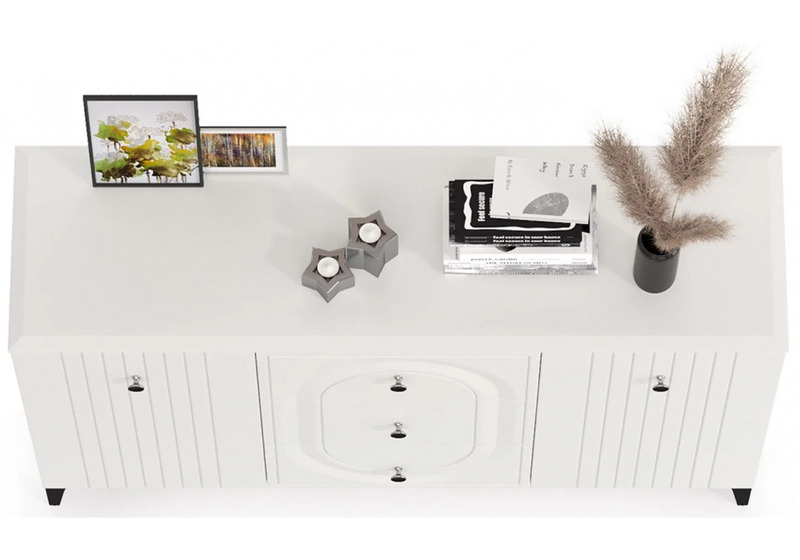 Комод, Вестра 13.309 белый pe шагрень / белая шагрень