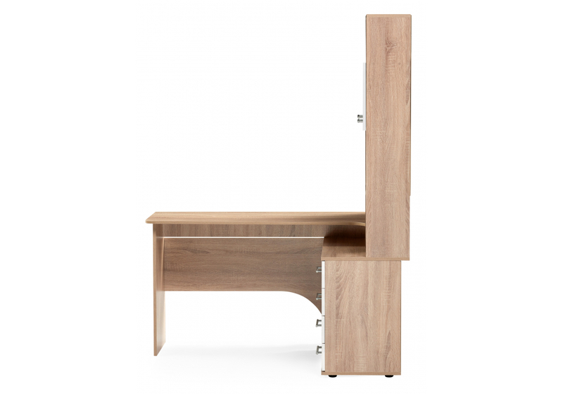 Компьютерный стол, КСТ-14.1П правый дуб сонома / белый