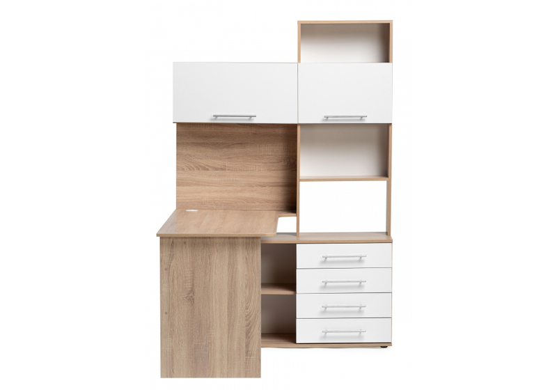 Компьютерный стол, КСТ-14.1П правый дуб сонома / белый