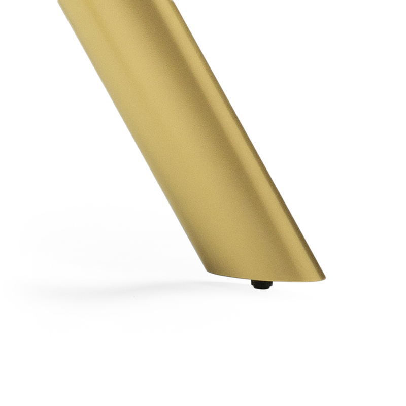 Стол стеклянный, Галвестон 100х76 обсидиан / черный / золото