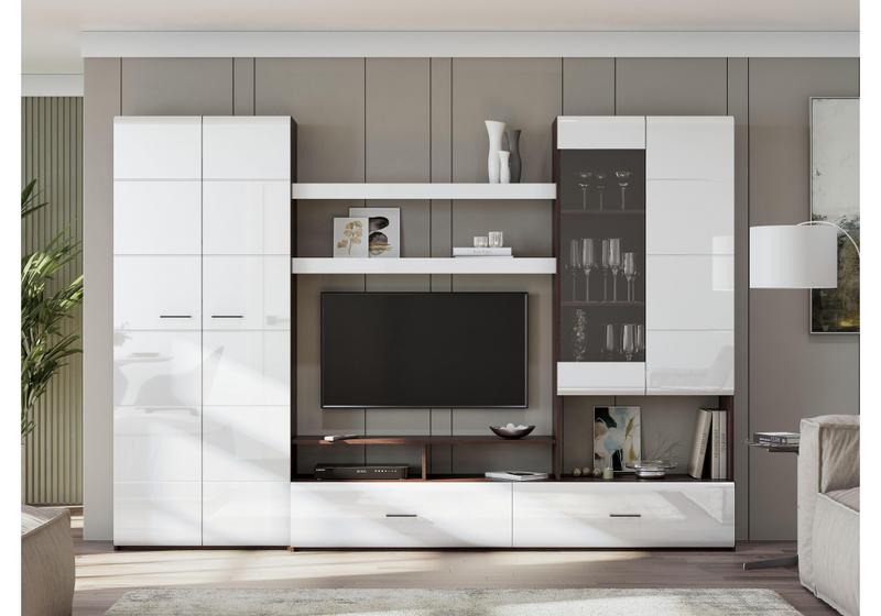 Готовая гостиная, Jimenez дуб венге / белый глянец