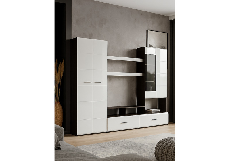 Готовая гостиная, Jimenez дуб венге / белый глянец