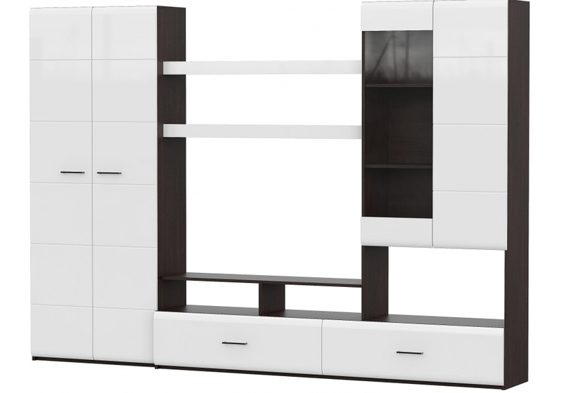 Готовая гостиная, Jimenez дуб венге / белый глянец