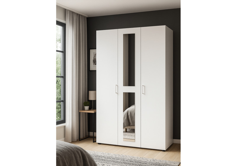 Шкаф, трехстворчатый Валенсия белый текстурный