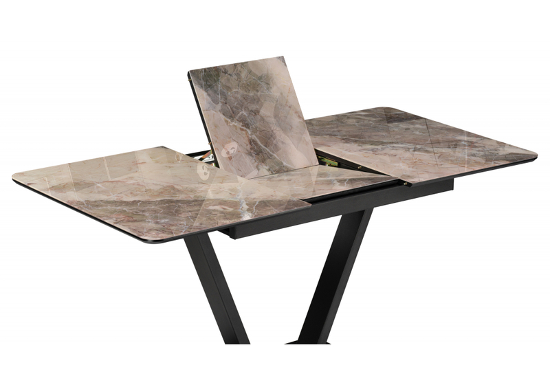 Стол стеклянный, на тумбе Бугун 120х80х77 каталония / черный