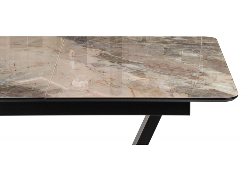 Стол стеклянный, на тумбе Бугун 120х80х77 каталония / черный