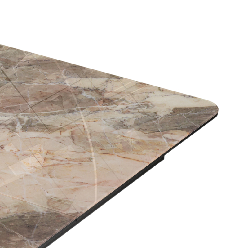 Стол стеклянный, на тумбе Бугун 120х80х77 каталония / черный