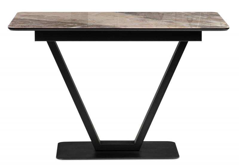 Стол стеклянный, на тумбе Бугун 120х80х77 каталония / черный