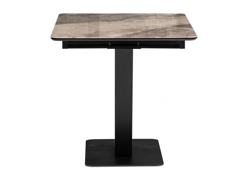 Стол стеклянный, на тумбе Бугун 120х80х77 каталония / черный