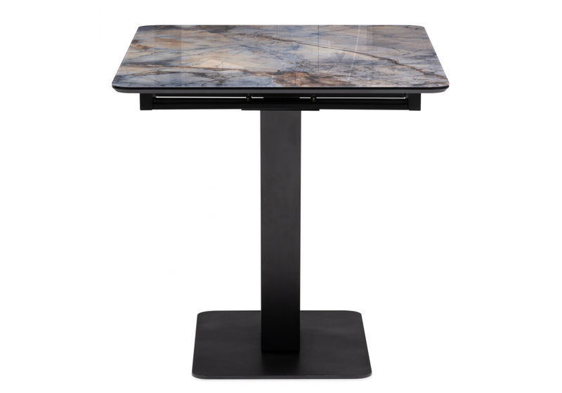 Стол стеклянный, на тумбе Бугун 120х80х77 магеллан / черный