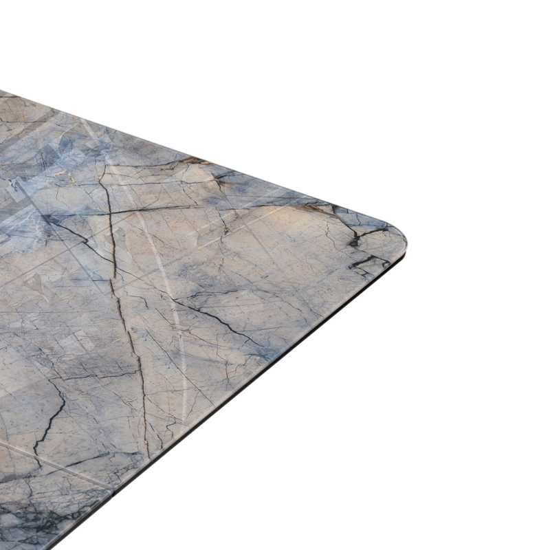 Стол стеклянный, на тумбе Бугун 120х80х77 магеллан / черный