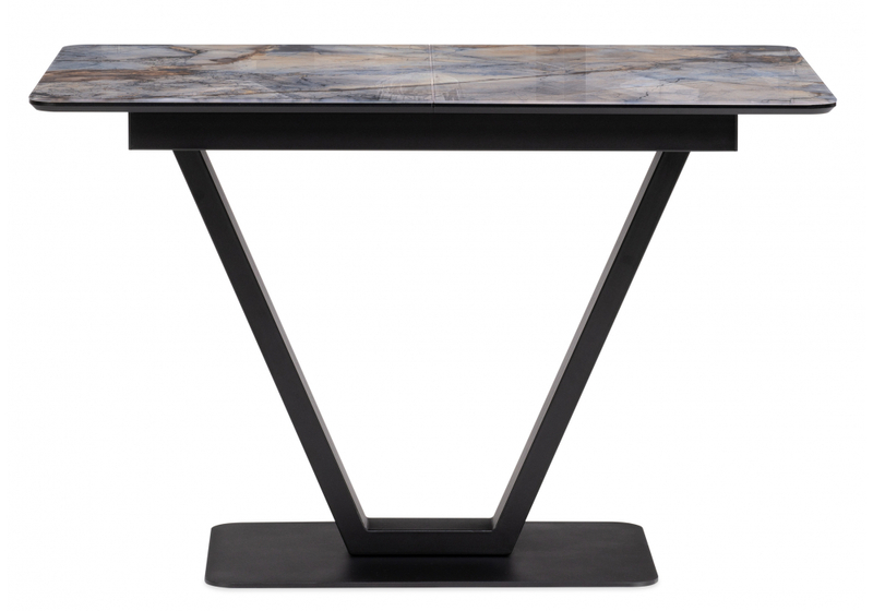 Стол стеклянный, на тумбе Бугун 120х80х77 магеллан / черный