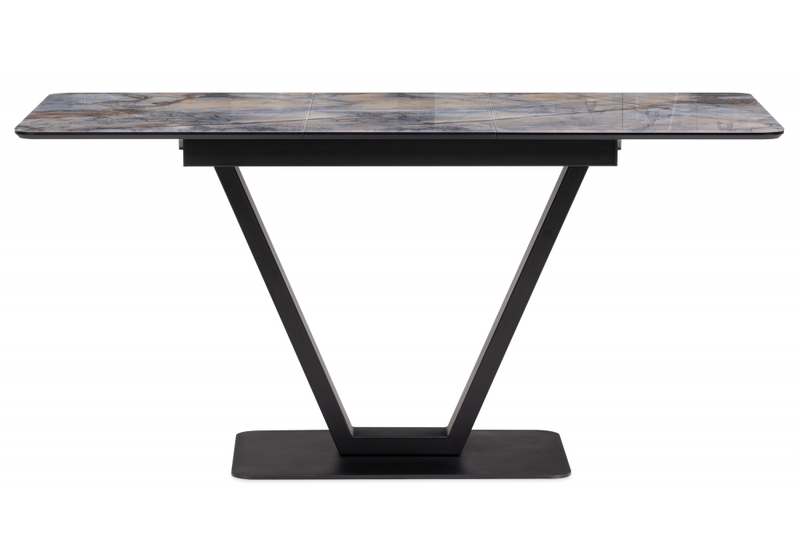 Стол стеклянный, на тумбе Бугун 120х80х77 магеллан / черный