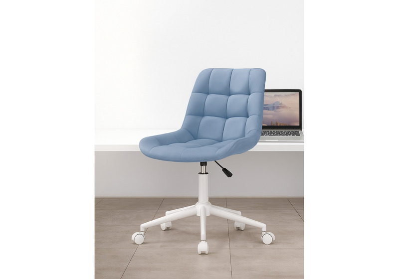 Офисное кресло, Честер голубой / белый
