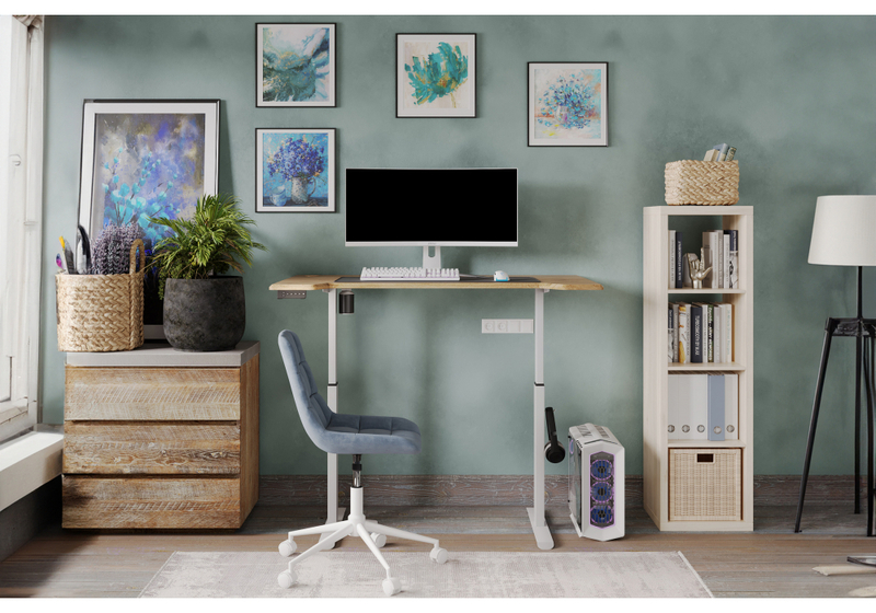 Офисное кресло, Честер голубой / белый