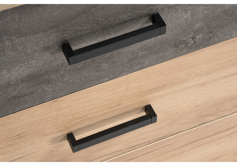 Комод, Taika дуб золотой / камень темный