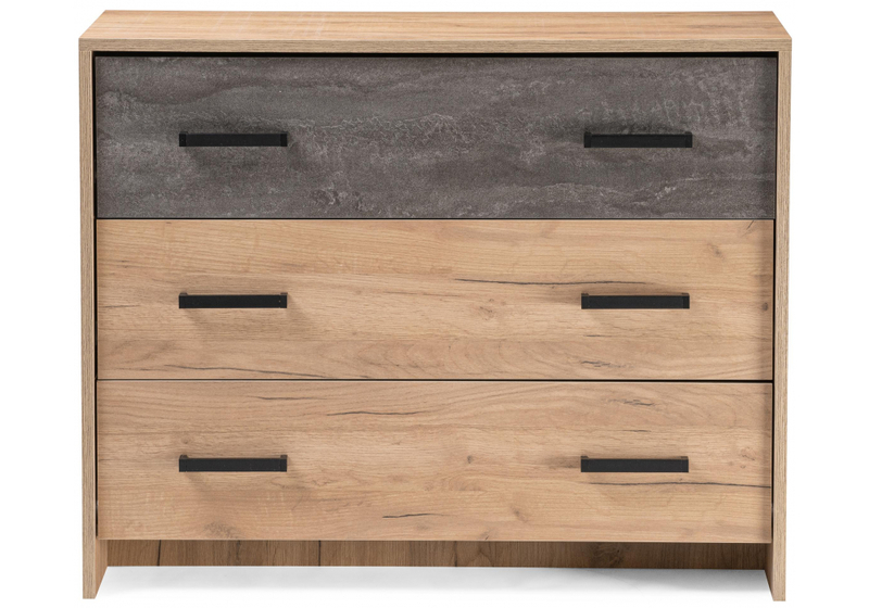 Комод, Taika дуб золотой / камень темный