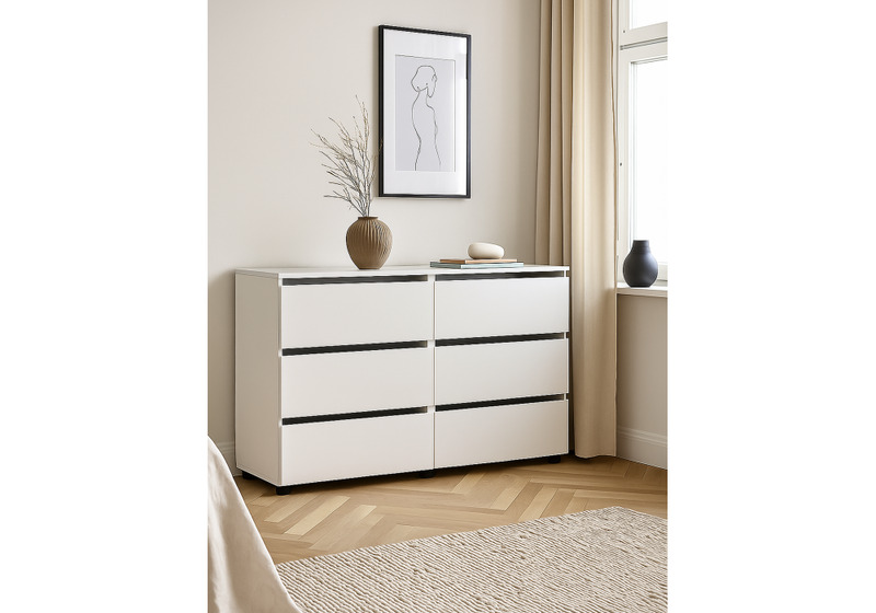 Комод, Валенсия белый текстурный