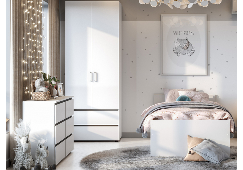 Комод, Валенсия белый текстурный