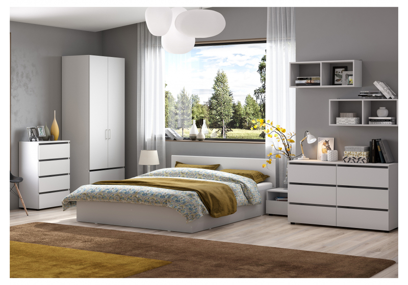 Комод, Валенсия белый текстурный