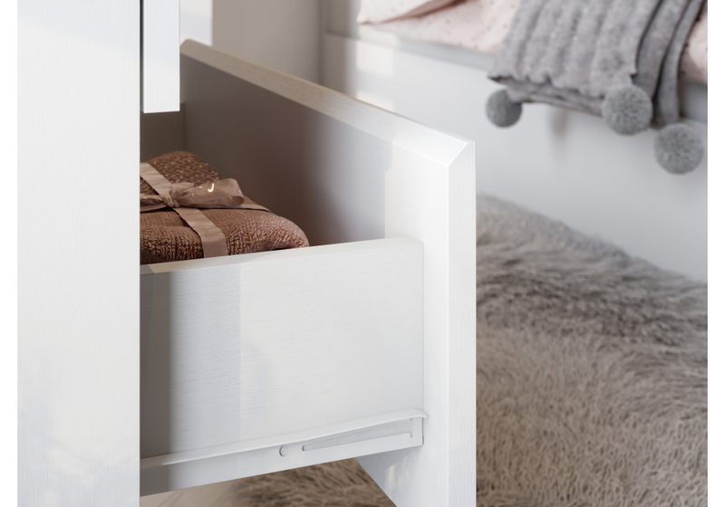 Комод, Валенсия белый текстурный