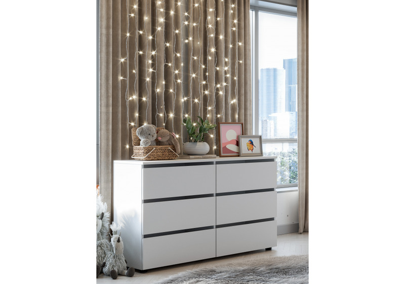 Комод, Валенсия белый текстурный