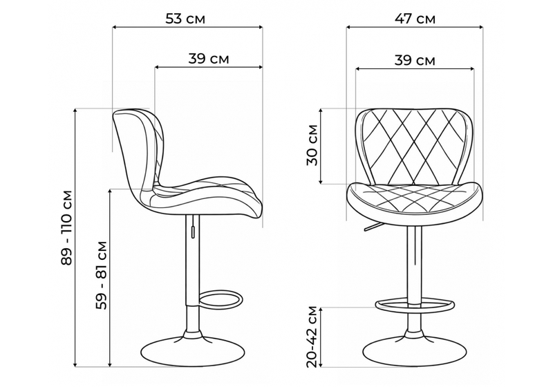 Барный стул, Porch gray / chrome