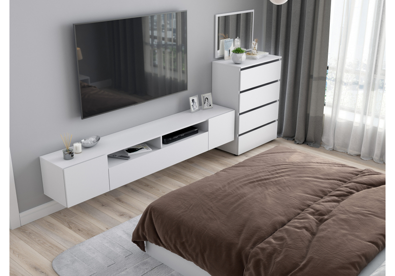 ТВ-тумба, Валенсия белый текстурный