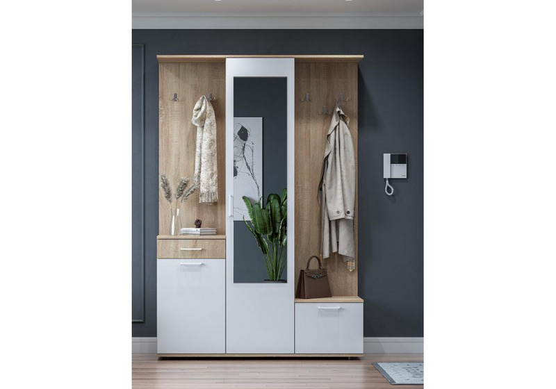 Прихожая, Пети дуб сонома / белый