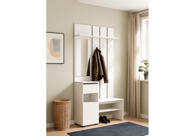 Прихожая, Валенсия белый текстурный