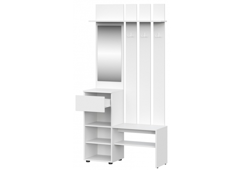 Прихожая, Валенсия белый текстурный