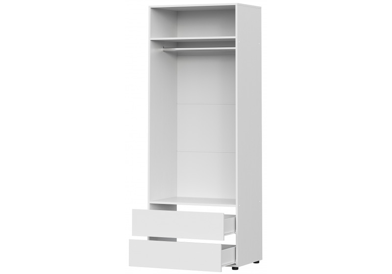 Шкаф, двухстворчатый Валенсия белый текстурный