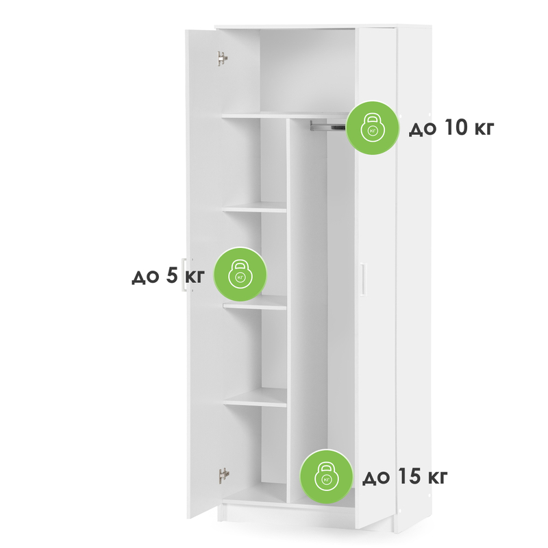 Шкаф, Сантори белый текстурный
