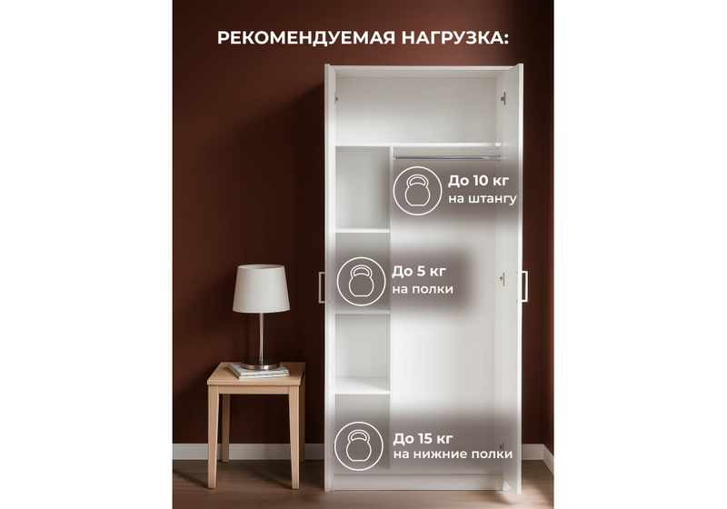 Шкаф, Сантори белый текстурный