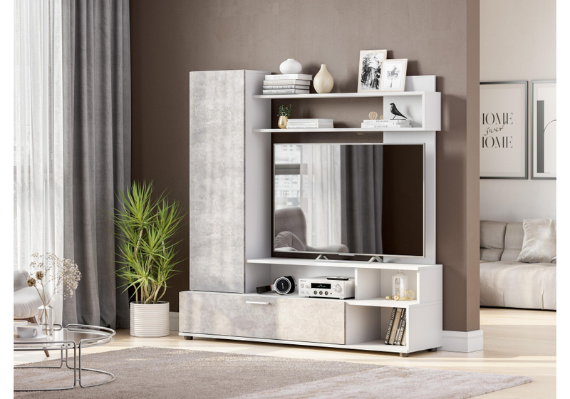 Готовая гостиная, Nigel белый / цемент светлый