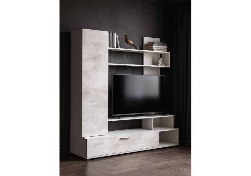 Готовая гостиная, Nigel белый / цемент светлый