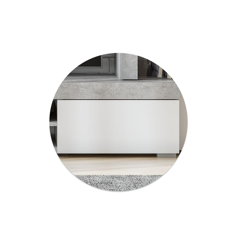 Готовая гостиная, Swede цемент светлый / белый