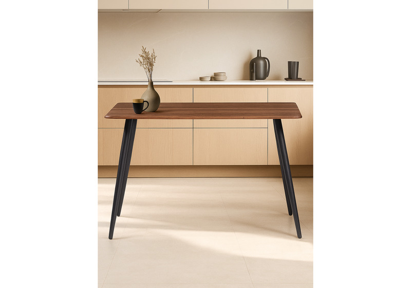 Стол деревянный, Кангас 120х80х77 орех кантри / черный