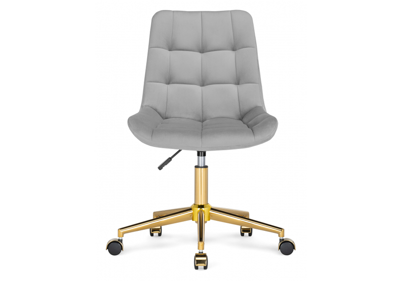 Офисное кресло, Честер светло-серый / золото