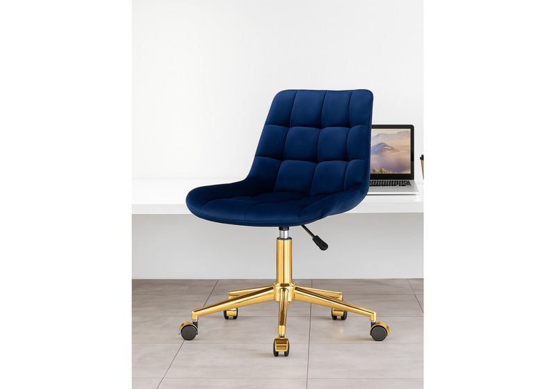 Офисное кресло, Честер синий / золото