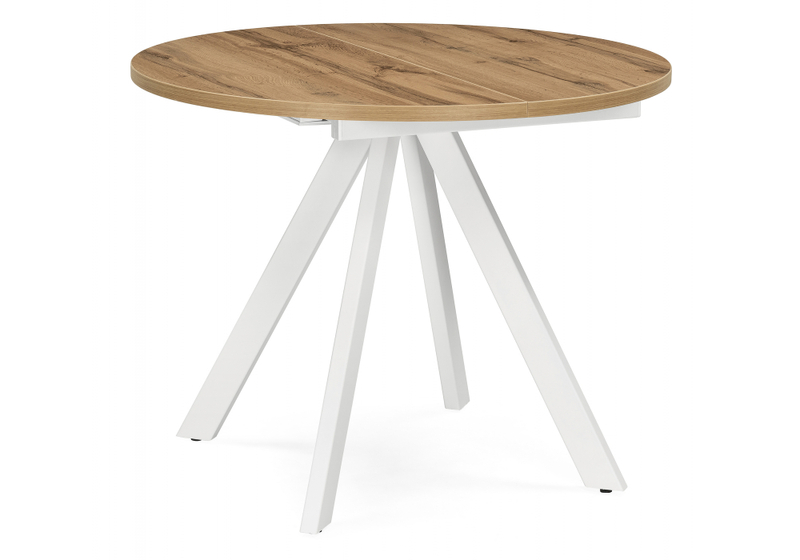 Стол деревянный, Трейси 90(120)х90х75 дуб вотан / белый